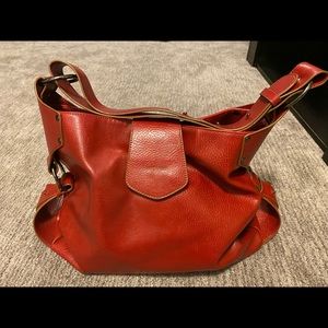 MATT & NAT Large Red Shoulder Bag Carry All Vegan Purse